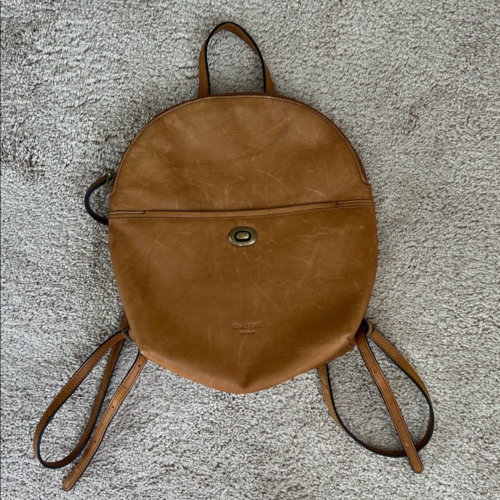 margot New York leather‎ backpack purse